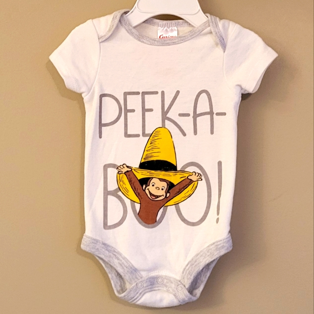 Curious George short sleeved onesie/bodysuit